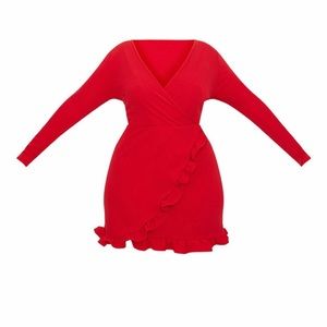 PLT Plus red ruffle dress